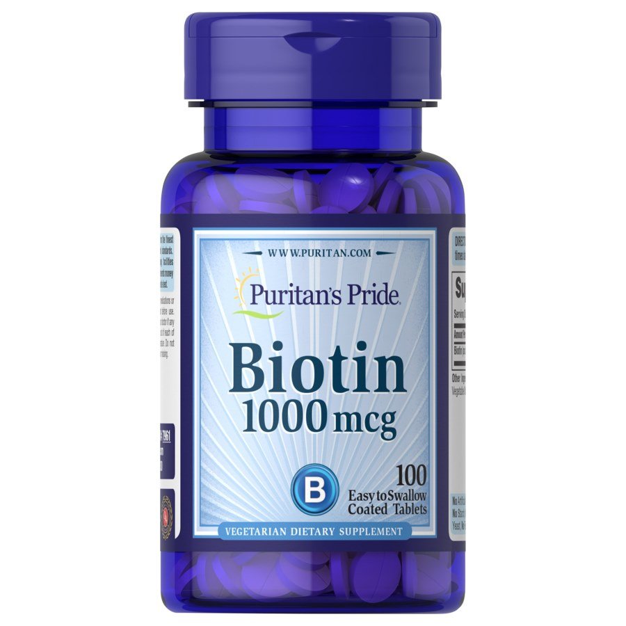 Витамины и минералы Puritan's Pride Biotin 1000 mcg, 100 капсул,  ml, Puritan's Pride. Vitaminas y minerales. General Health Immunity enhancement 