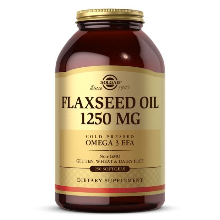 Жирные кислоты Solgar Flaxseed Oil 1250 mg, 250 капсул,  ml, Solgar. Fats. General Health 