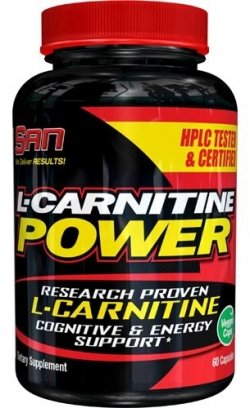 L-carnitine power, 60 шт, San. L-карнитин. Снижение веса Поддержание здоровья Детоксикация Стрессоустойчивость Снижение холестерина Антиоксидантные свойства 