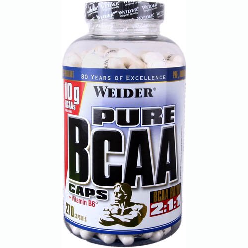Pure BCAA 2:1:1+B6, 270 шт, Weider. BCAA. Снижение веса Восстановление Антикатаболические свойства Сухая мышечная масса 