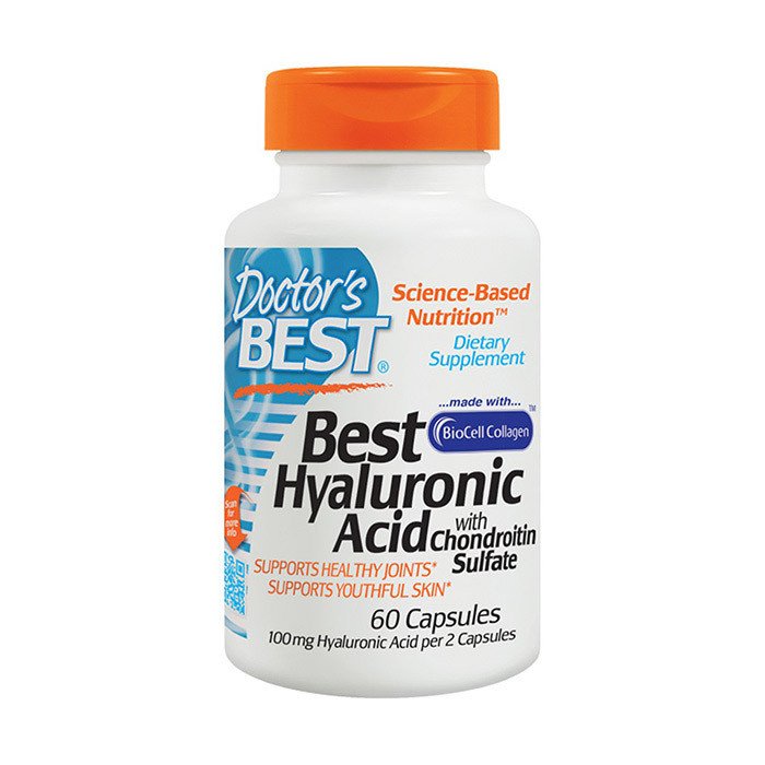 Doctor's BEST Хондропротектор Doctor's BEST Hyaluronic Acid + Chondroitin Sulfate with Collagen (60 капс) доктогр бест, , 