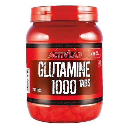 Glutamine 1000, 240 шт, ActivLab. Глютамин. Набор массы Восстановление Антикатаболические свойства 