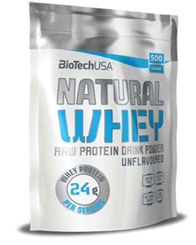 Natural Whey, 500 g, BioTech. Mezcla de proteínas de suero de leche. 