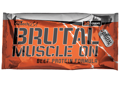 Brutal Muscle On, 30 g, BioTech. Mezcla de proteínas de suero de leche. 