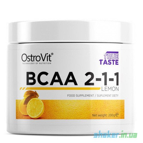БЦАА OstroVit BCAA 2-1-1 (200 г) островит lemon,  мл, OstroVit. BCAA. Снижение веса Восстановление Антикатаболические свойства Сухая мышечная масса 