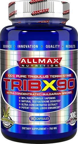 Трибулус террестрис All Max Nutrition TribX90 (90 капс) алл макс,  мл, AllMax. Трибулус. Поддержание здоровья Повышение либидо Повышение тестостерона Aнаболические свойства 