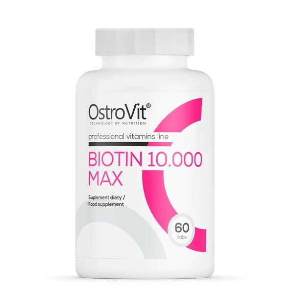 Витамины и минералы OstroVit Biotin 10000 Max, 60 таблеток,  мл, OstroVit. Витамины и минералы. Поддержание здоровья Укрепление иммунитета 