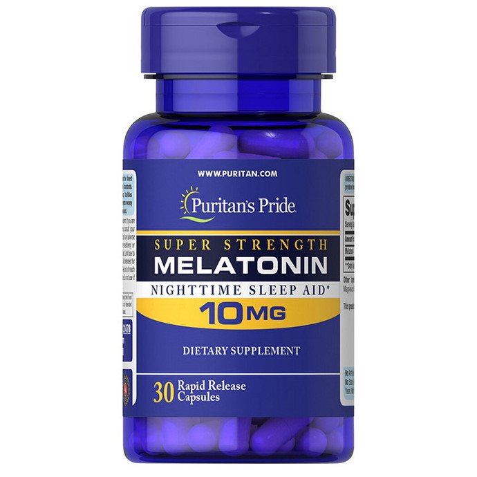 Восстановитель Puritan's Pride Melatonin 10 mg, 30 капсул,  ml, Puritan's Pride. Post Entreno. recuperación 