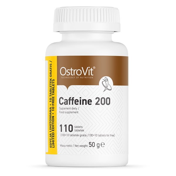 OstroVit Предтренировочный комплекс OstroVit Caffeine 200 - 110 таблеток - Limited Edition из партии где срок 08.22, БРАК НЕТ СРОКА, , 