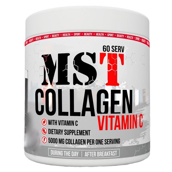 Для суставов и связок MST Collagen Vitamin C, 390 грамм Вишня,  ml, MST Nutrition. For joints and ligaments. General Health Ligament and Joint strengthening 