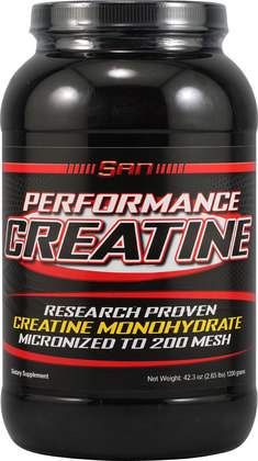 Performance Creatine, 1200 g, San. Creatine monohydrate. Mass Gain Energy & Endurance Strength enhancement 