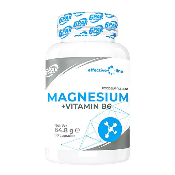 6PAK Nutrition Витамины и минералы 6PAK Nutrition Magnesium + B6, 90 капсул, , 