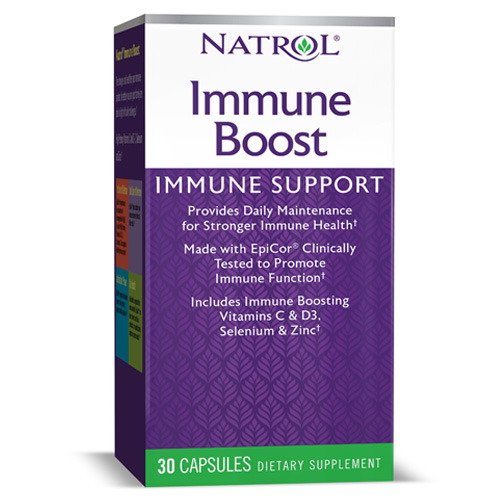 Витамины и минералы Natrol Immune Boost, 30 капсул,  мл, Natrol. Витамины и минералы. Поддержание здоровья Укрепление иммунитета 