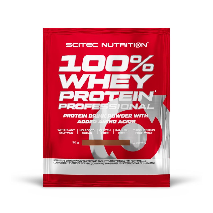 Протеин Scitec 100% Whey Protein Professional, 30 грамм Лимонное пироженное,  ml, Scitec Nutrition. Protein. Mass Gain recovery Anti-catabolic properties 