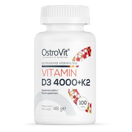 Витамин D3 + K2 OstroVit Vitamin D3 4000 + K2 100 таблеток,  ml, OstroVit. Vitamin D. 