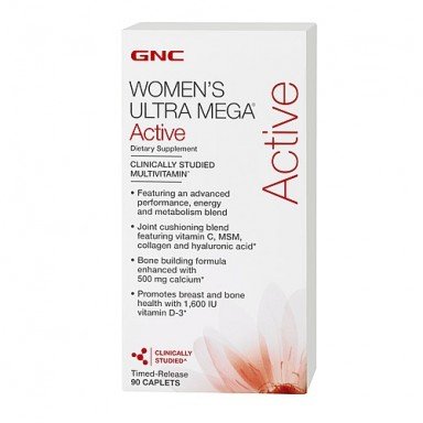 Women's Ultra Mega Active, 90 pcs, GNC. Vitamin Mineral Complex. General Health Immunity enhancement 