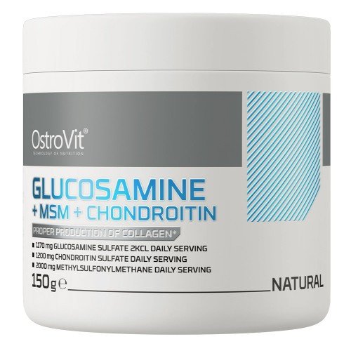 OstroVit Комплекс для суставов OstroVit Glucosamine + MSM + Chondroitin Powder 150 g (Natural), , 150 г
