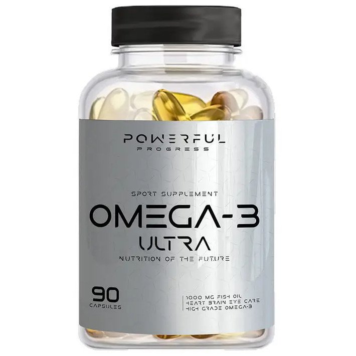Powerful Progress Omega-3 Ultra 90 капс,  ml, Powerful Progress. Omega 3 (Fish Oil). General Health Ligament and Joint strengthening Skin health CVD Prevention Anti-inflammatory properties 