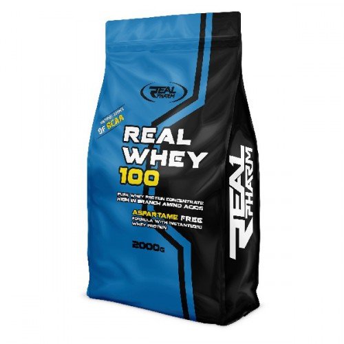 Real Whey 100, 2000 g, Real Pharm. Whey Concentrate. Mass Gain recovery Anti-catabolic properties 