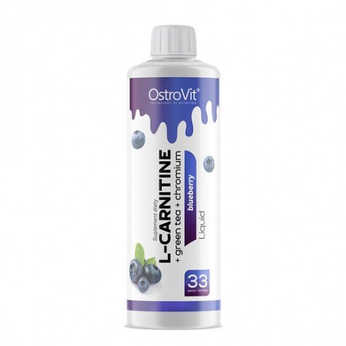 Жиросжигатель OstroVit L-Carnitine + Green tea + Chromium Liquid 500 ml (Blueberry),  мл, OstroVit. Жиросжигатель. Снижение веса Сжигание жира 