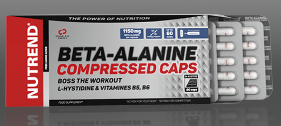 Beta-Alanine Compressed Caps, 90 шт, Nutrend. Бета-Аланин. 