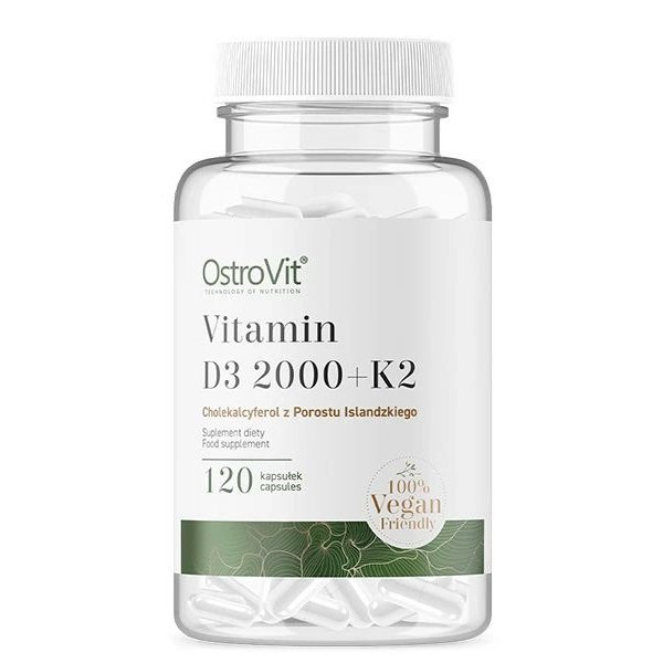 OstroVit Витамины и минералы OstroVit Vege Vitamin D3 2000 +K2, 120 вегакапсул, , 