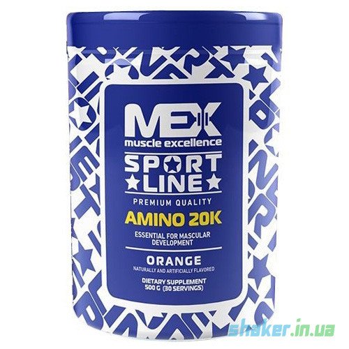 Комплекс аминокислот MEX Nutrition Amino 20K (500 г) мекс нутришн raspberry,  мл, MEX Nutrition. Аминокислотные комплексы. 