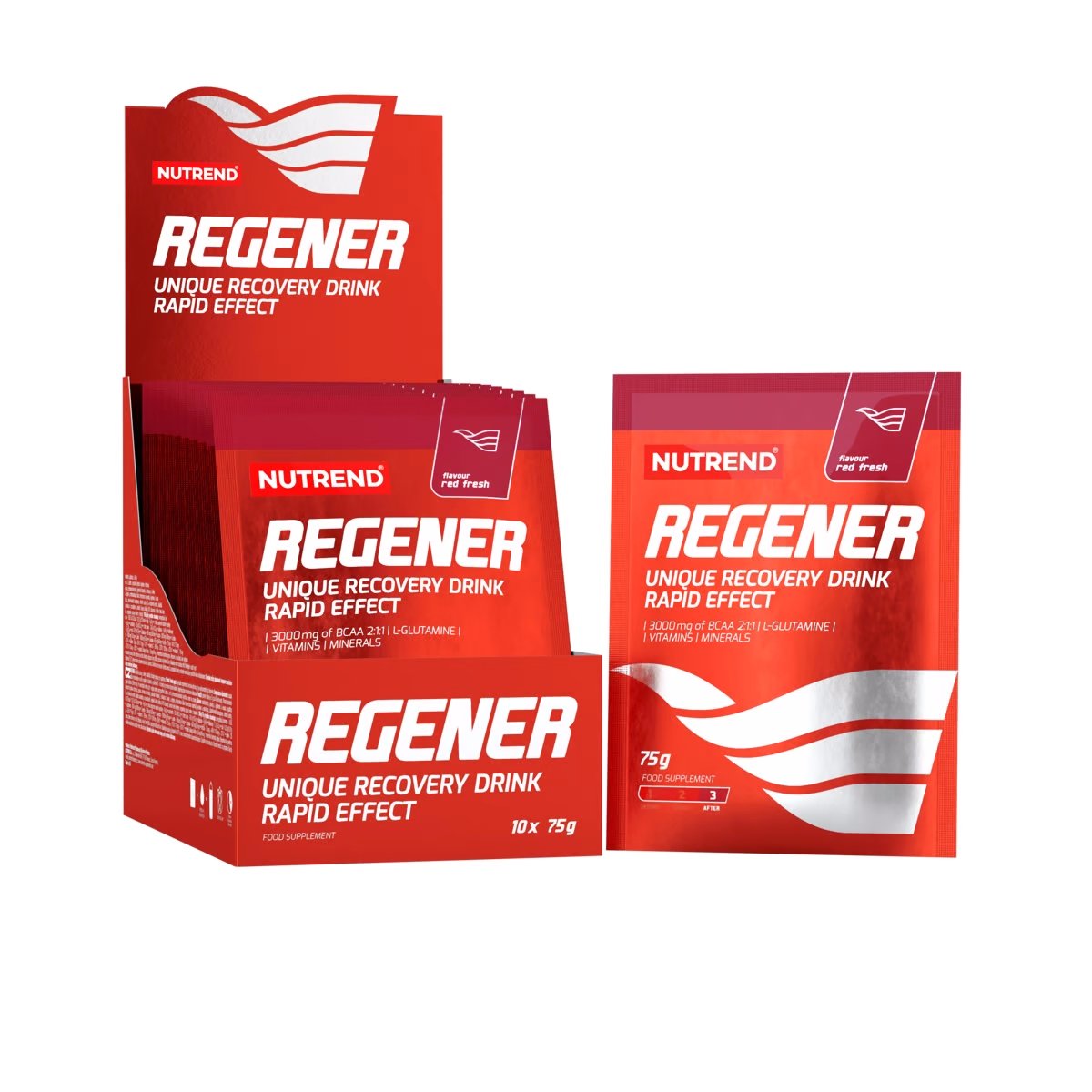 Восстановитель Nutrend Regener, 10x75 грамм Красная свежесть,  ml, Nutrend. Post Workout. recovery 