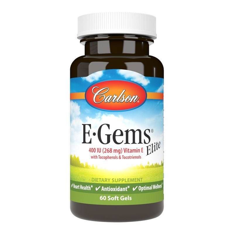 Витамины и минералы Carlson Labs E-Gems 400 IU Elite, 60 капсул,  ml, Carlson Labs. Vitamins and minerals. General Health Immunity enhancement 