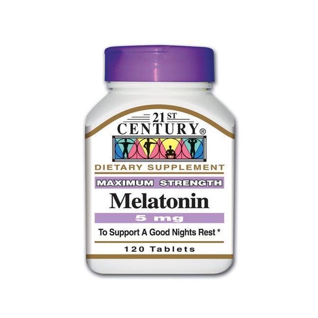 Мелатонин 21st Century Melatonin 5 mg (120 таб) 21 век центури,  мл, 21st Century. Мелатонин. Улучшение сна Восстановление Укрепление иммунитета Поддержание здоровья 