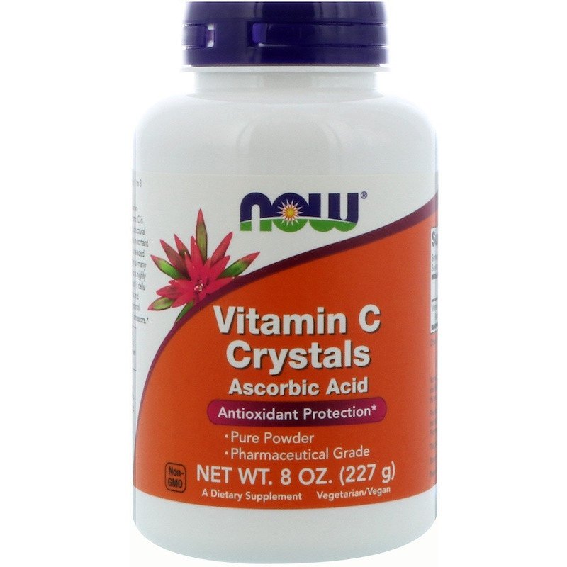 Аскорбінова кислота NOW Foods Vitamin C Crystals 8 oz (227 g),  ml, Now. Vitamin C. General Health Immunity enhancement 
