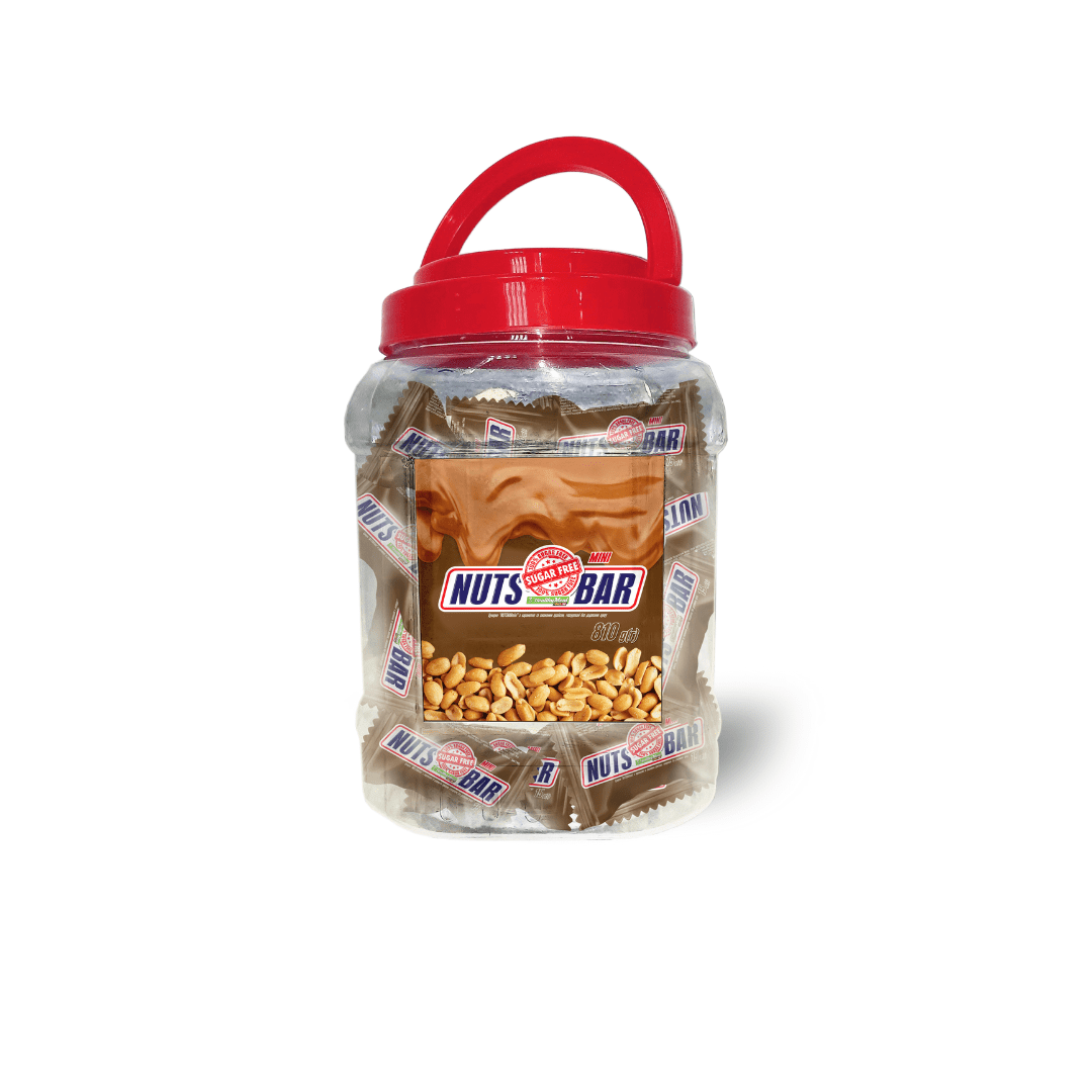 Конфеты Nuts Bar mini Power Pro с карамелью и жареным арахисом, глазированные (без добавления сахара),  мл, Power Pro. Батончик. 