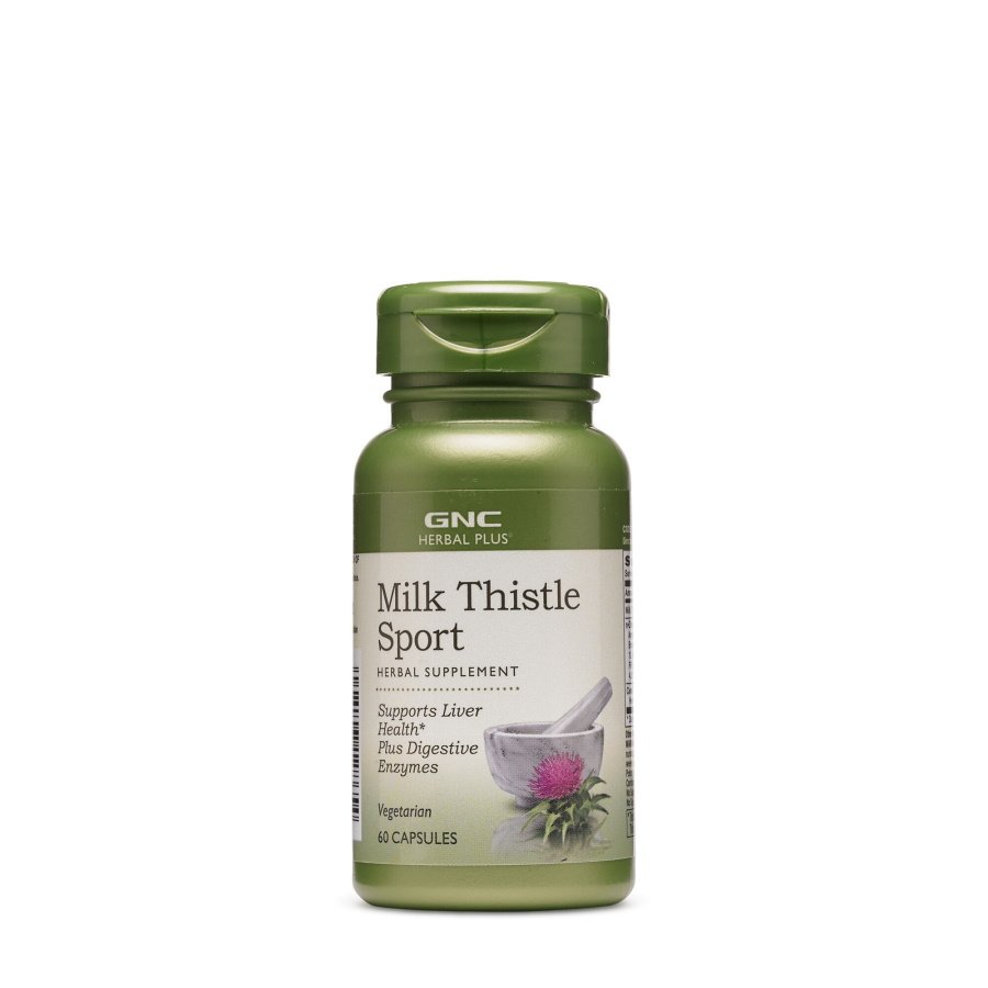 Натуральная добавка GNC Herbal Plus Milk Thistle Sport, 60 капсул,  мл, GNC. Hатуральные продукты. Поддержание здоровья 