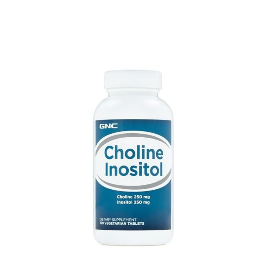 Витамины и минералы GNC Choline &amp; Inositol, 100 таблеток,  ml, GNC. Vitamins and minerals. General Health Immunity enhancement 