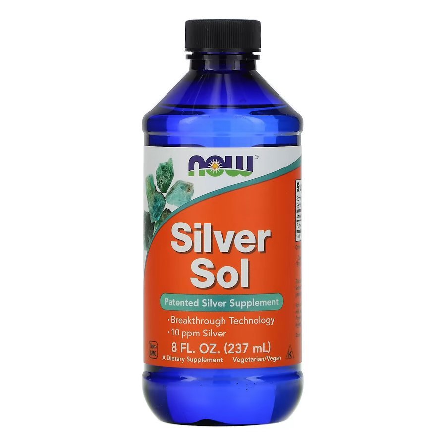 Витамины и минералы NOW Silver Sol, 237 мл,  мл, Now. Витамины и минералы. Поддержание здоровья Укрепление иммунитета 