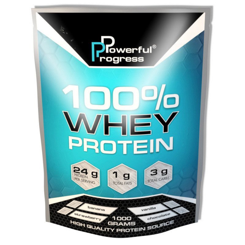 Powerful Progress Сывороточный протеин концентрат  Powerful Progress 100% Whey Protein (1 кг) поверфул прогресс вей forest fruit), , 1 