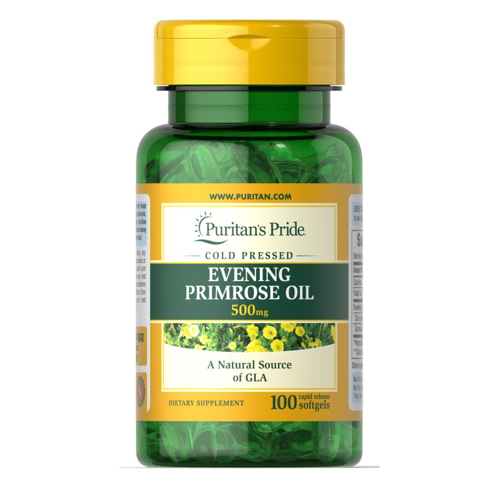 Жирные кислоты Puritan's Pride Evening Primrose Oil 500 mg, 100 капсул,  мл, Puritan's Pride. Жирные кислоты (Omega). Поддержание здоровья 