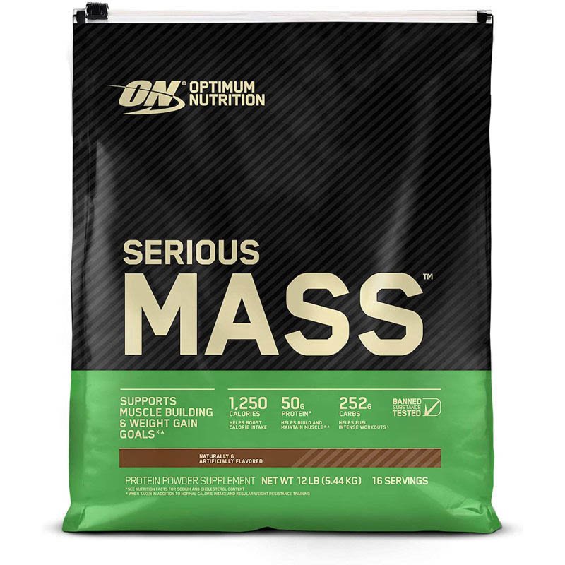 Гейнер Optimum Serious Mass, 5.45 кг Шоколад с арахисом,  ml, Optimum Nutrition. Gainer. Mass Gain Energy & Endurance recovery 