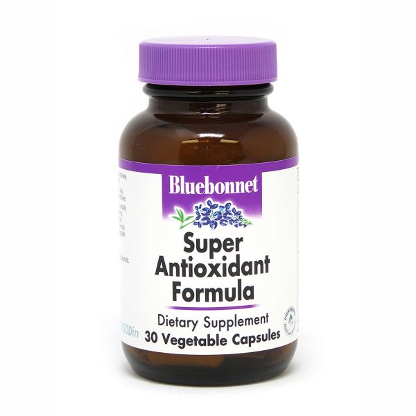 Витамины и минералы Bluebonnet Super Antioxidant Formula, 30 вегакапсул,  ml, Bluebonnet Nutrition. Vitamins and minerals. General Health Immunity enhancement 