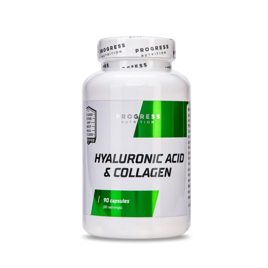 Натуральная добавка Progress Nutrition Hyaluronic acid &amp; Collagen, 90 капсул,  ml, Progress Nutrition. Natural Products. General Health 
