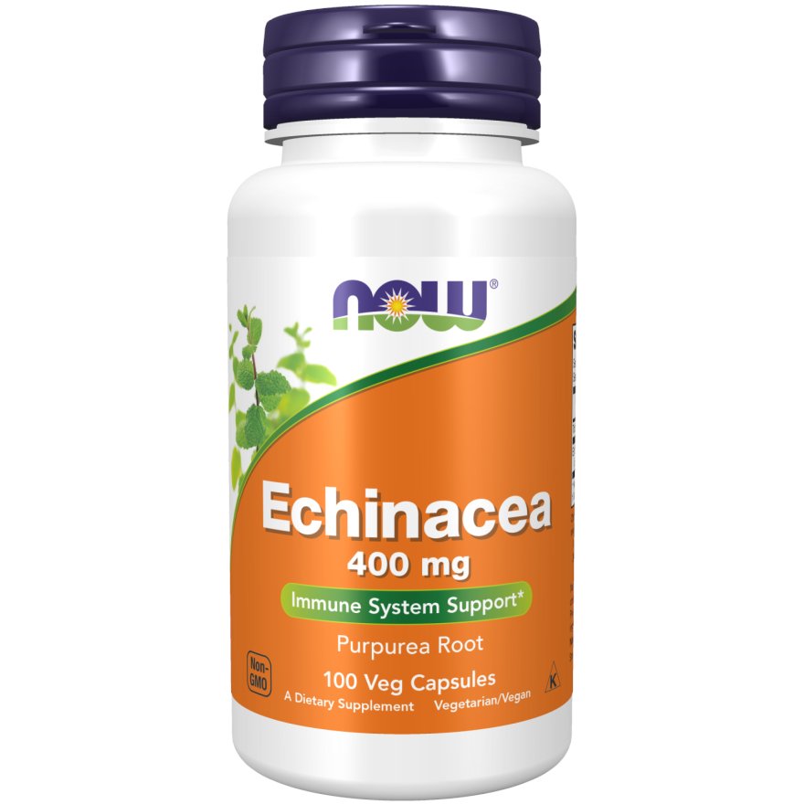 Натуральная добавка NOW Echinacea 400 mg, 100 вегакапсул,  мл, Now. Hатуральные продукты. Поддержание здоровья 