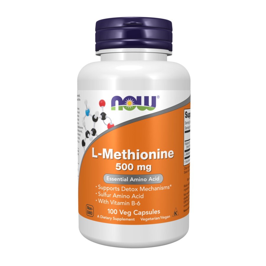 Аминокислота NOW L-Methionine 500 mg, 100 капсул,  ml, Now. Aminoácidos. 