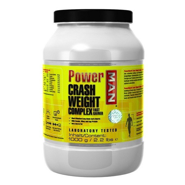 Crash Weight Complex, 1000 г, Power Man. Гейнер. Набор массы Энергия и выносливость Восстановление 