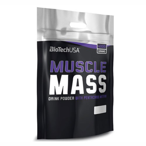 BioTech Muscle Mass 4 кг Ваниль,  мл, BioTech. Гейнер. Набор массы Энергия и выносливость Восстановление 