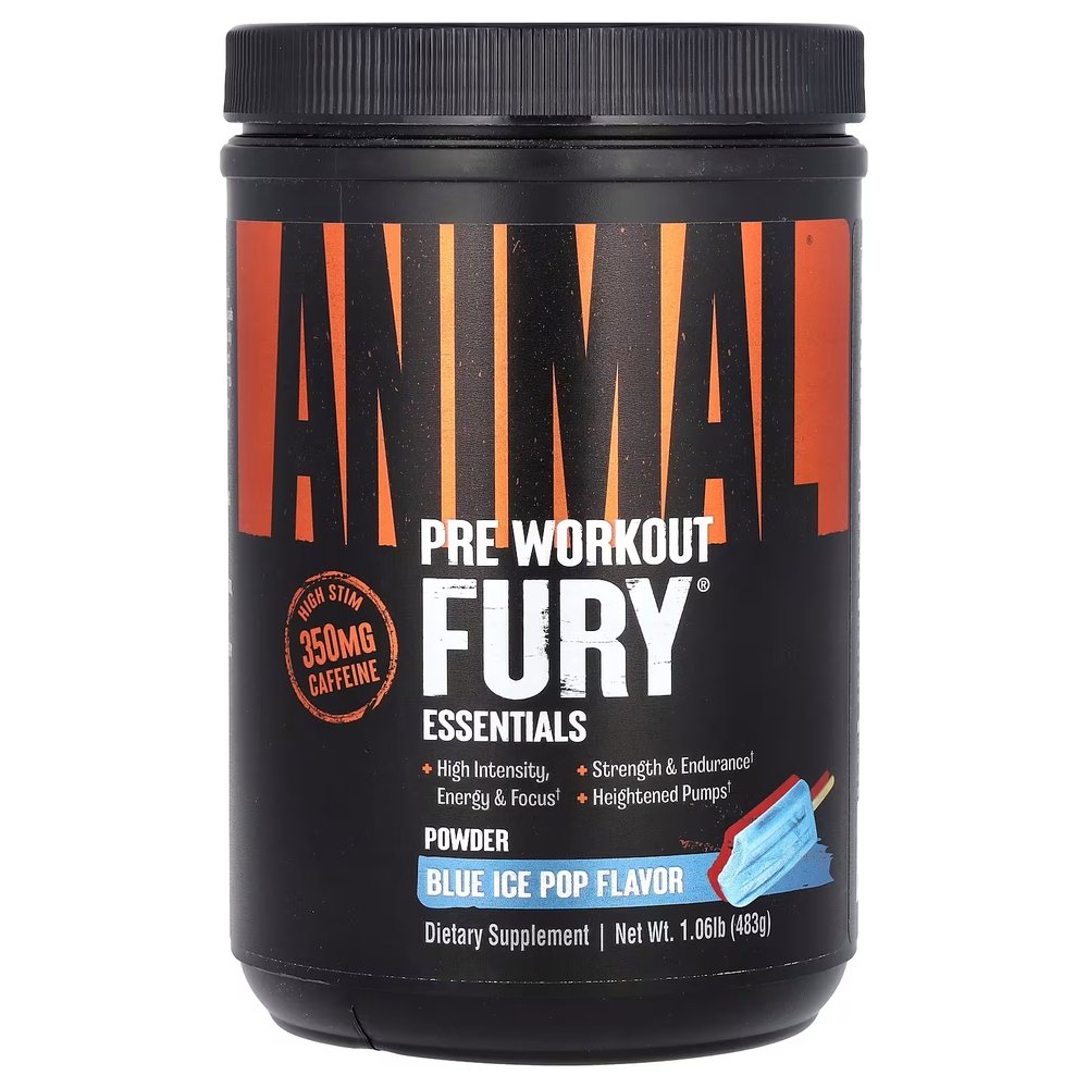 Universal Nutrition Предтренировочный комплекс Universal Nutrition Animal Fury, 30 порций Фруктовый лёд (483 грамма), , 