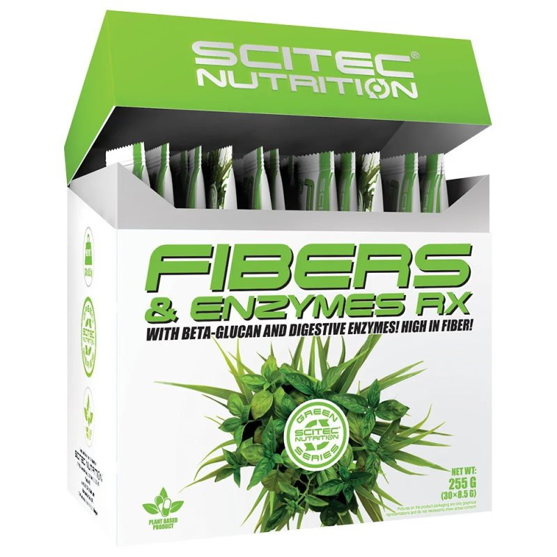 Натуральная добавка Scitec Fibers and Enzymes RX Box, 30*8.5 грамм - Green Series,  мл, Saputo. Hатуральные продукты. Поддержание здоровья 