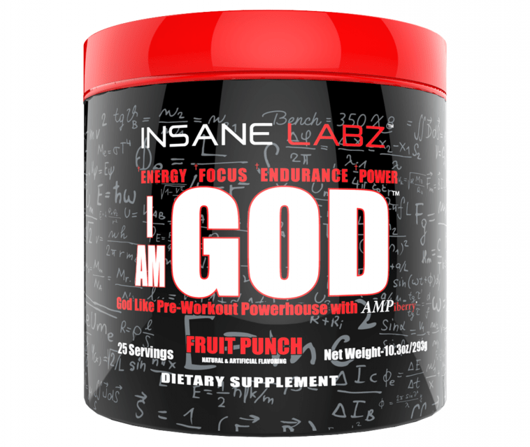 Insane Labz Insane labz I am God 293g / 25 servings,  ml, Insane Labz. Pre Workout. Energy & Endurance 