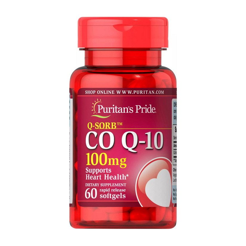 Puritan's Pride Коензим Puritan's Pride CO Q-10 100 mg 60 softgels, , 60 шт.