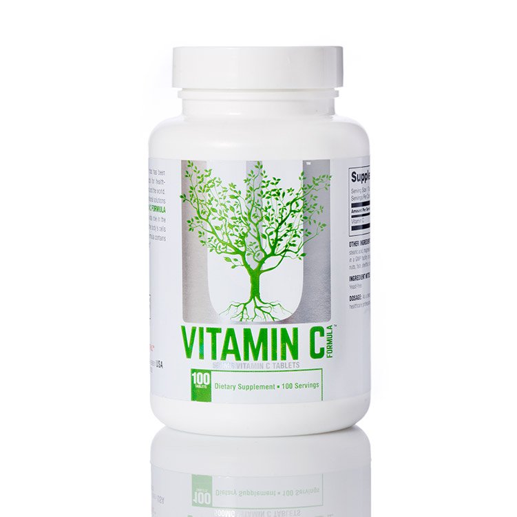 Витамины и минералы Universal Naturals Vitamin C Formula, 100 таблеток,  мл, Universal Nutrition. Витамин C. Поддержание здоровья Укрепление иммунитета 