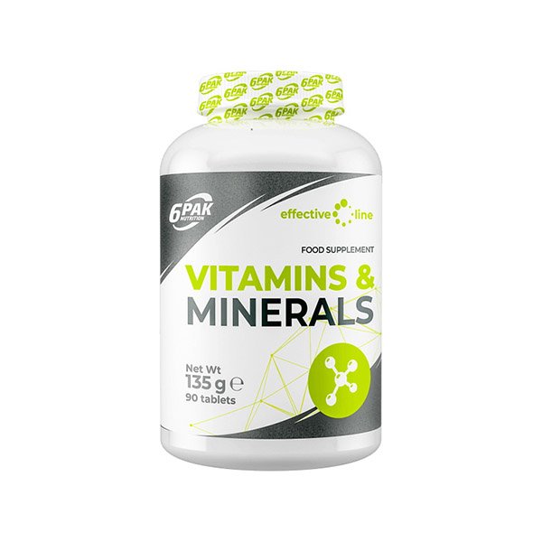 Витамины и минералы 6PAK Nutrition Vitamins and Minerals, 90 таблеток,  ml, 6PAK Nutrition. Vitaminas y minerales. General Health Immunity enhancement 